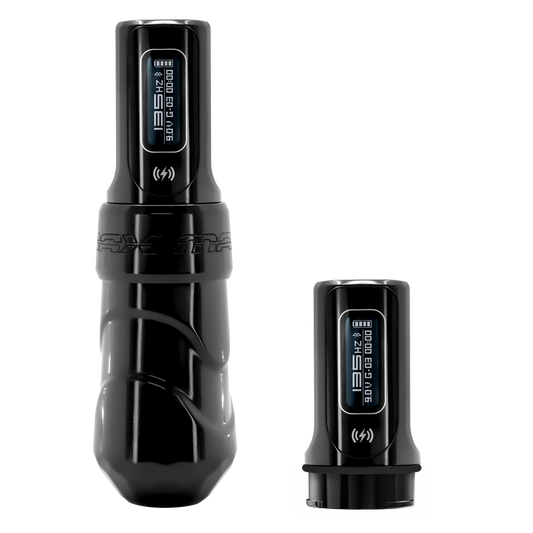 Flux Max Stealth w/ 2 PowerBolts II - FK Irons - Precision Tattoo Machines