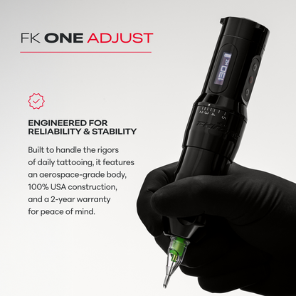 FK One Adjust Wireless Tattoo Machine - FK Irons - Precision Tattoo Machines
