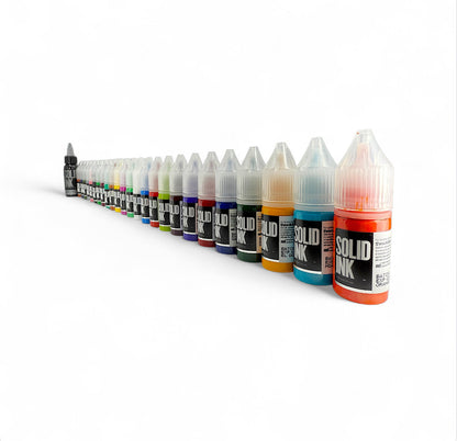 SOLID INK -- TRAVEL SET X 25 NEW ANTI-LEAK BOTTLES