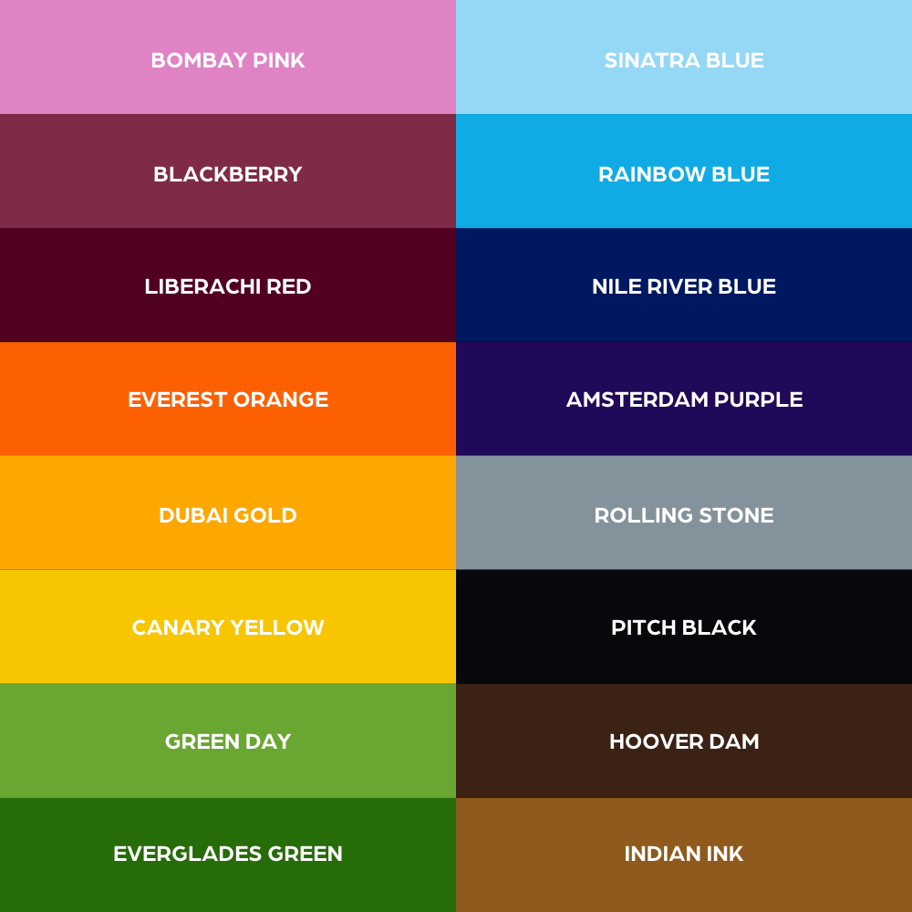 World Famous 16 Color Ink Set #2