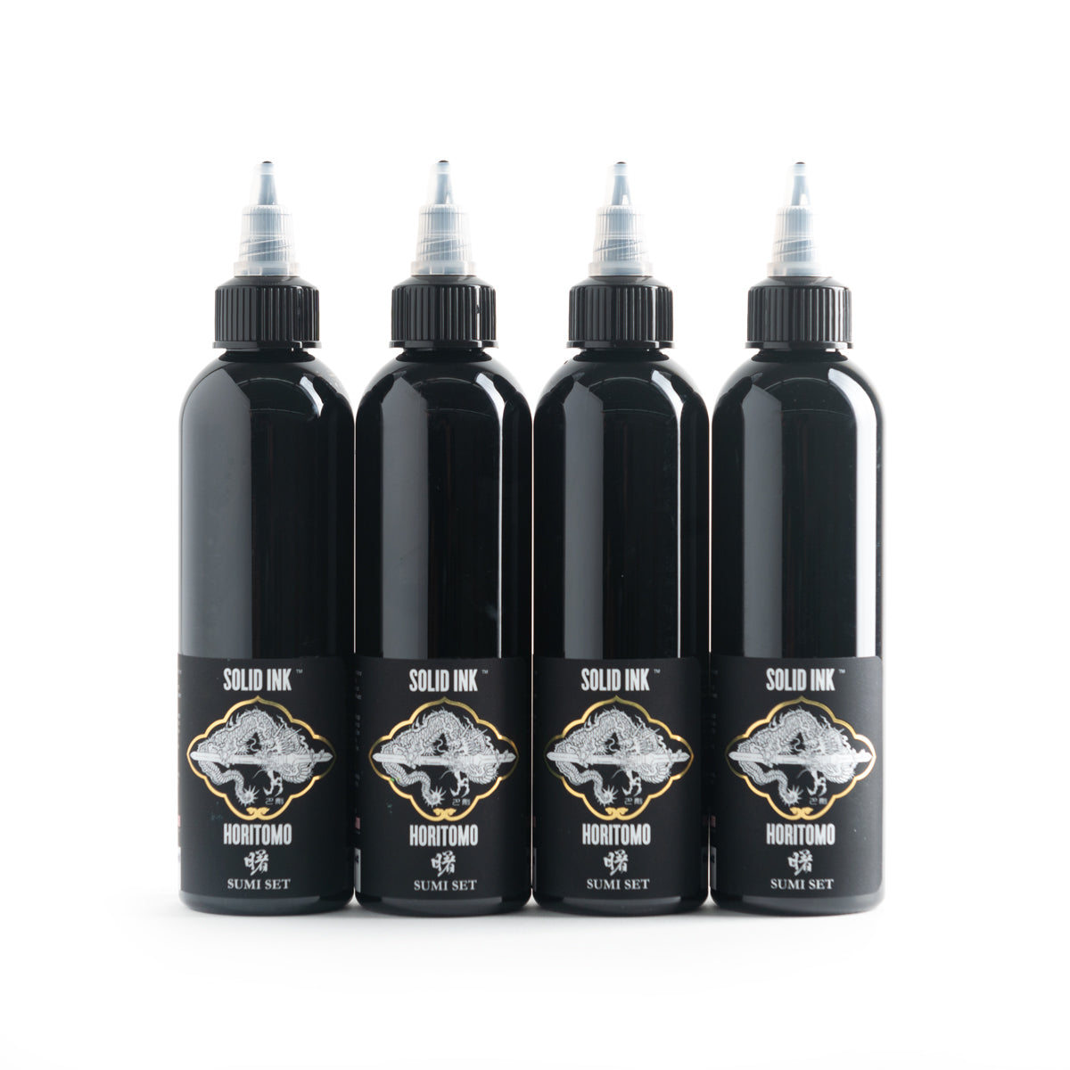 SOLID INK -- HORITOMO SUMI SET | BLACK, DARK, MEDIUM, LIGHT