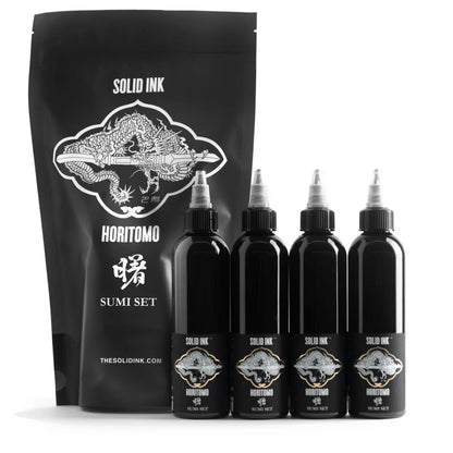 SOLID INK -- HORITOMO SUMI SET | BLACK, DARK, MEDIUM, LIGHT